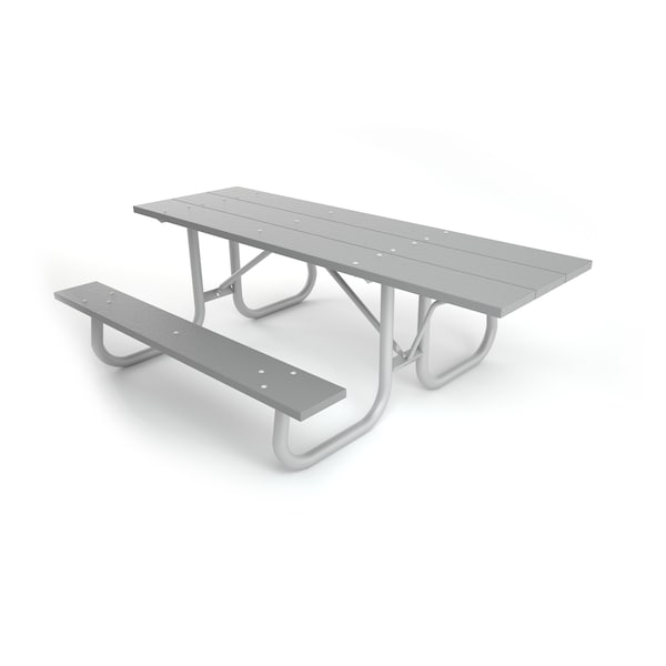 Gray 6' ADA Galvanized Frame Table